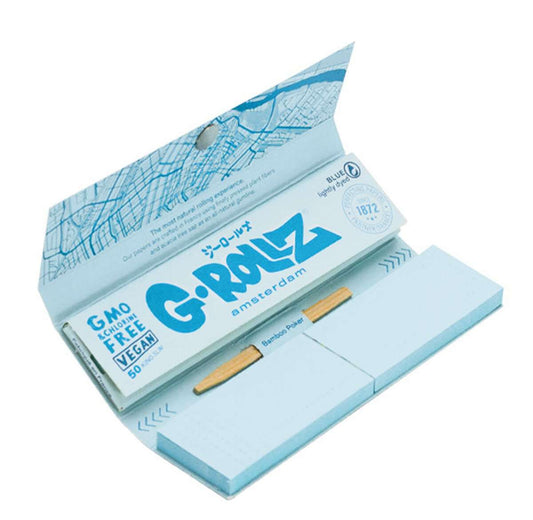 G-Rollz | Lightly Dyed Blue - x50 Papeles KingSize Slim  + Filtros