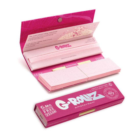 G-Rollz | Lightly Dyed Pink 50 KS Slim + Tips