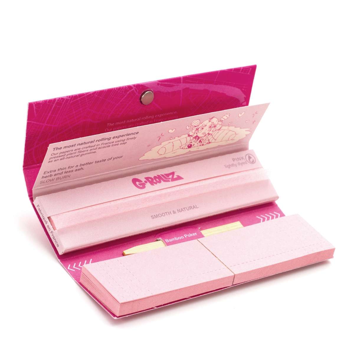 G-Rollz | Lightly Dyed Pink 50 KS Slim + Tips